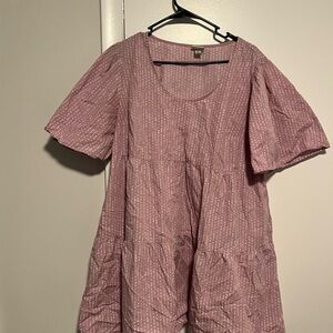 A New Day Lavender Patterned Mini Dress